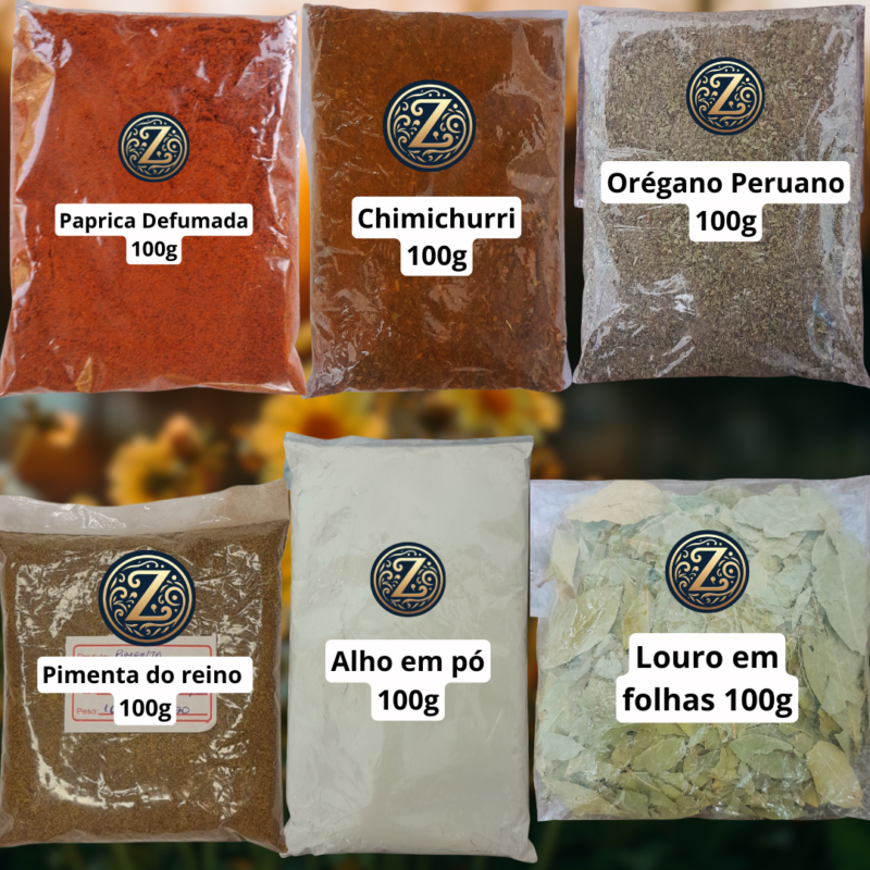 Kit Tempero Churrasco 6 em 1