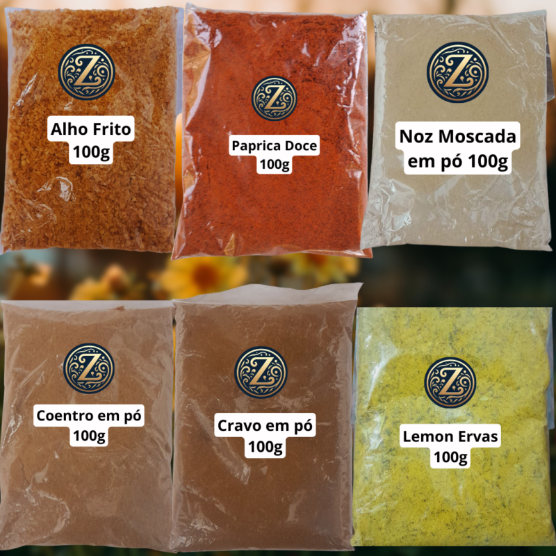 Kit Tempero Carne de Porco 6 em 1