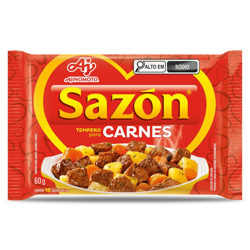 Tempero Pronto para Carne com Sal Sazon 60g