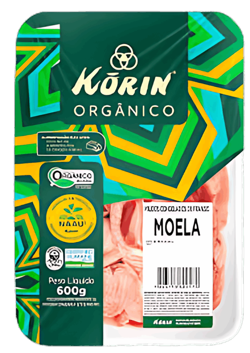 Moela Orgânica Korin Bandeja 600g